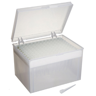 Pipette tips in rack